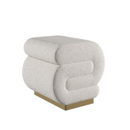 Atelier Del Sofa Puff Crema Ancho 40 cm Alto 42 cm Profundo 42 cm